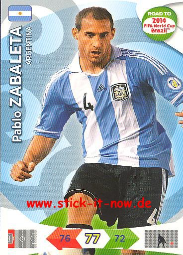 Panini Adrenalyn XL Road to WM 2014 - Pablo ZABALETA