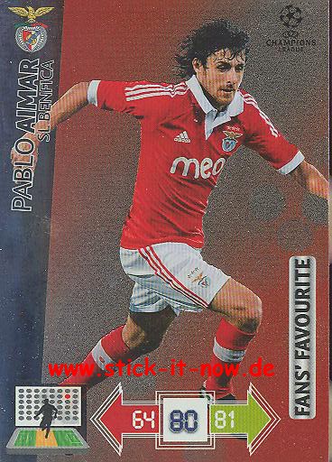 Panini Adrenalyn XL CL 12/13 - Benfica Lissabon - Pablo Aimar - FANS FAVOURITES