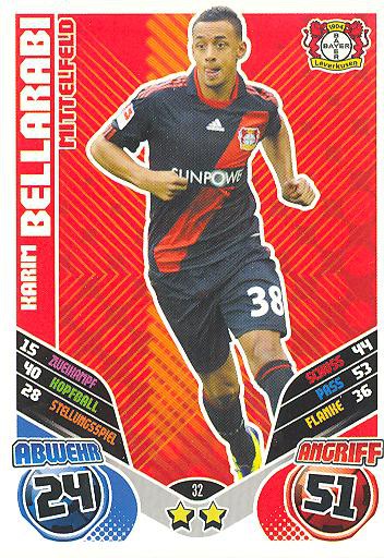 Match Attax 11/12 Extra - KARIM BELLARABI - Bayer Leverkusen - Nr. 32