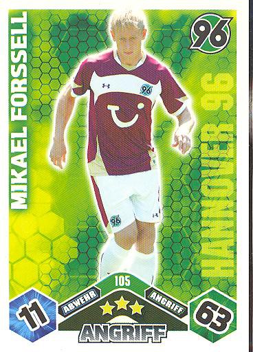 Match Attax 10/11 - MIKAEL FORSSELL - 105