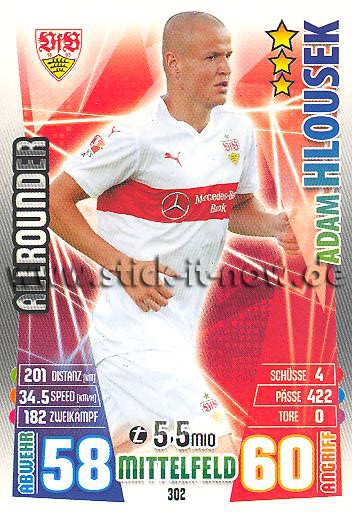 Match Attax 15/16 - Adam HLOUSEK - VfB Stuttgart - Nr. 302