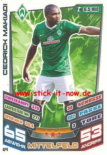 Match Attax 13/14 - Werder Bremen - Cedrick Makiadi - Nr. 64
