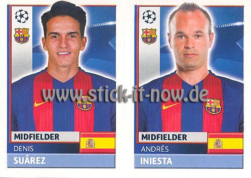 Topps Champions League Sticker 16/17 - Nr. FCB 14 + 15