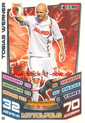 Match Attax 13/14 - FC Augsburg - Tobias Werner - Nr. 12