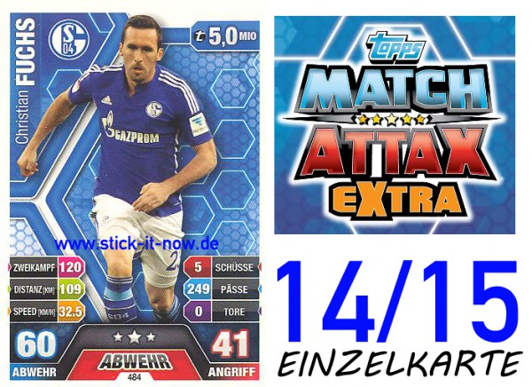 Match Attax 14/15 EXTRA - Christian FUCHS - FC Schalke 04 - Nr. 484