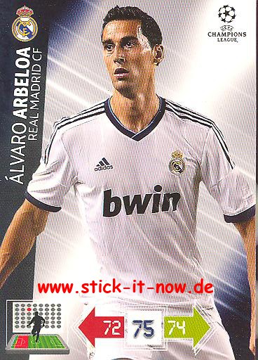 Panini Adrenalyn XL CL 12/13 - Real Madrid - Alvaro Arbeloa