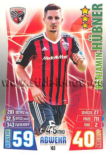 Match Attax 15/16 - Benjamin HÜBNER - FC Ingolstadt 04 - Nr. 165