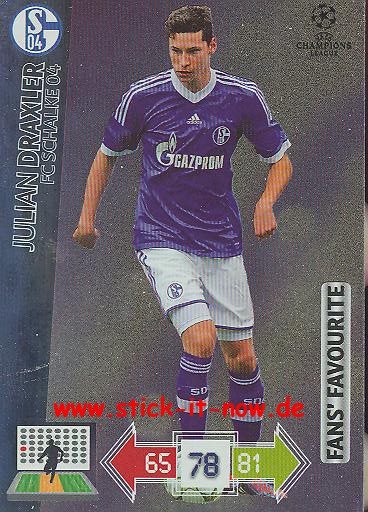 Panini Adrenalyn XL CL 12/13 - FC Schalke 04 - Julian Draxler - FANS FAVOURITES