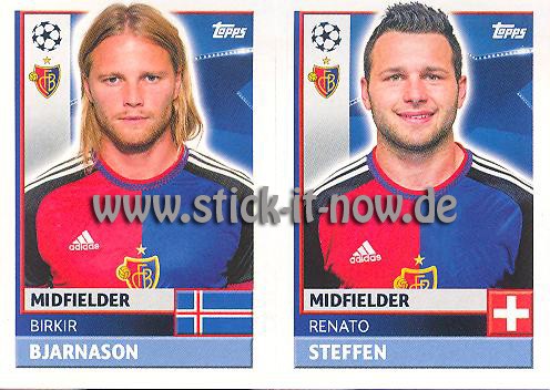 Topps Champions League Sticker 16/17 - Nr. BAS 14 + 15