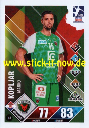 LIQUI MOLY Handball Bundesliga "Karte" 20/21 - Nr. 13