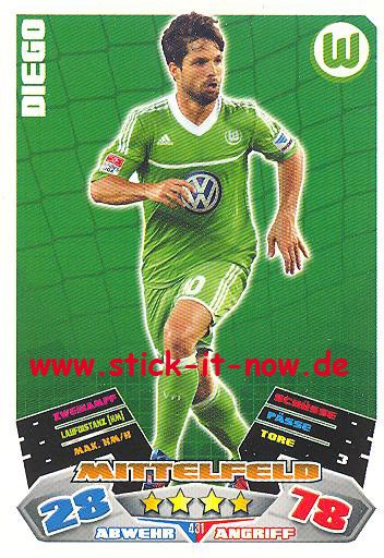 Match Attax 12/13 EXTRA - Diego - VfL Wolfsburg - Nr. 431