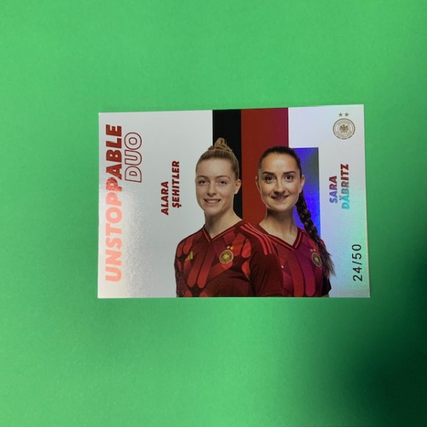 DFB Frauen Team-Set 2025 - Nr. DUO-07 ( Sehitler / Däbritz ) - Rot 24/50