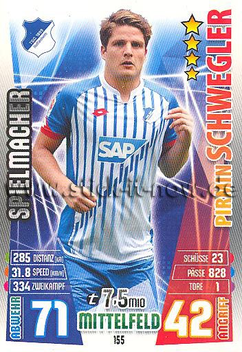 Match Attax 15/16 - Pirmin SCHWEGLER - TSG Hoffenheim - Nr. 155