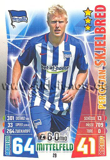 Match Attax 15/16 - Per Ciljan SKJELBRED - Hertha BSC Berlin - Nr. 29