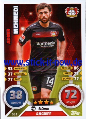 Topps Match Attax Bundesliga 16/17 Extra - Nr. 531