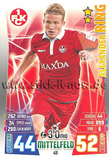 Match Attax 15/16 - Alexander RING - 1. FC K'lautern - Nr. 411