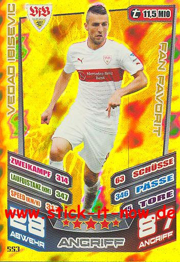 Match Attax 13/14 EXTRA - Fan Favoriten - VEDAD IBISEVIC - Nr. 553