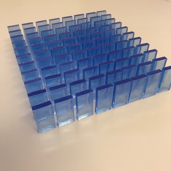 100 Dominosteine - "Blau Transparent"