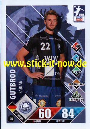 LIQUI MOLY Handball Bundesliga "Karte" 20/21 - Nr. 25