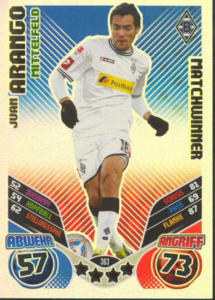 Juan Arango - Matchwinner - Match Attax 11/12