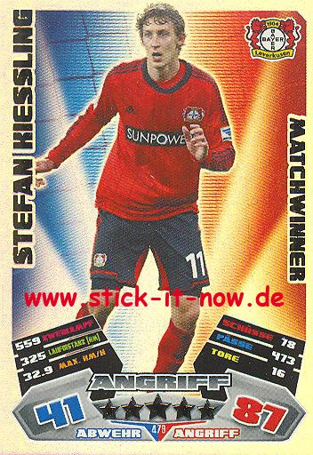 Match Attax 12/13 EXTRA - Stefan Kiessling - Bayer Leverkusen - MATCHWINNER - Nr. 479