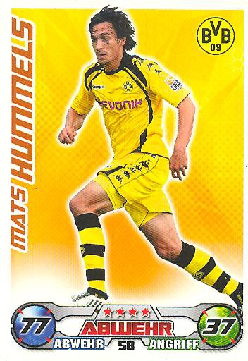 Match Attax 09/10 - MATS HUMMELS - Bor. Dortmund - Nr. 58