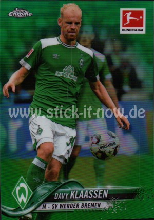 Bundesliga Chrome 18/19 - Davy Klaassen - Nr. 55 (Green - 32/99)