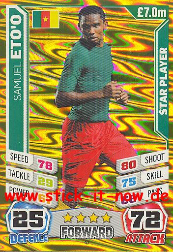 Match Attax "World Stars WM 2014" - SAMUEL ETO'O - Star-Player - Nr. 47