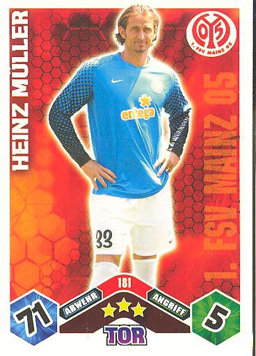 Match Attax 10/11 - HEINZ MÜLLER - 181