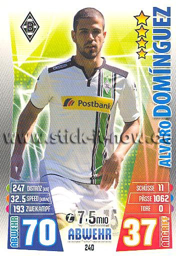 Match Attax 15/16 - Alvaro DOMINGUEZ - Bor. M'gladbach - Nr. 240