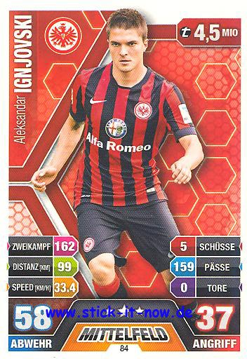 Match Attax 14/15 - Alexandar IGNJOVSKI - Ein. Frankfurt - Nr. 84