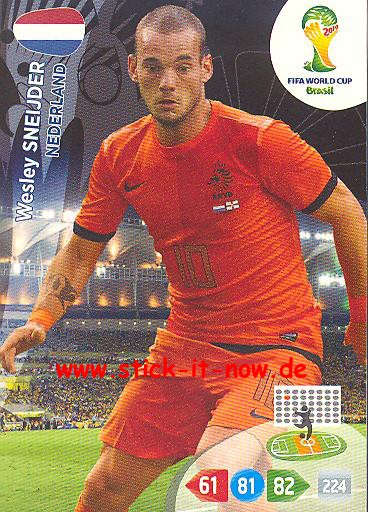 Panini Adrenalyn XL Brasil WM 2014 - Wesley SNEIJDER