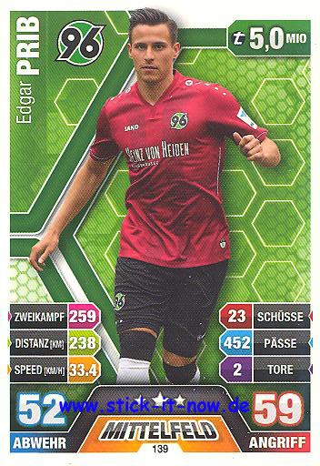 Match Attax 14/15 - Edgar PRIB - Hannover 96 - Nr. 139