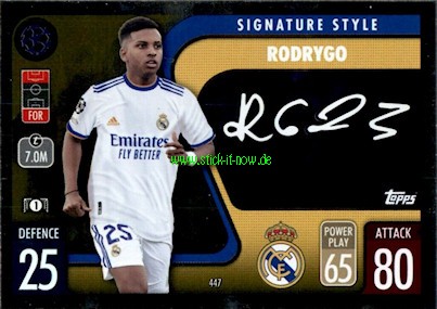Match Attax Champions League 2021/22 - Nr. 447 (Signature Style)