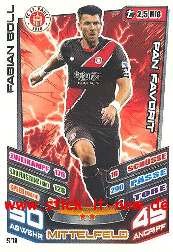 Match Attax 13/14 EXTRA - Fan Favoriten - FABIAN BOLL - Nr. 571