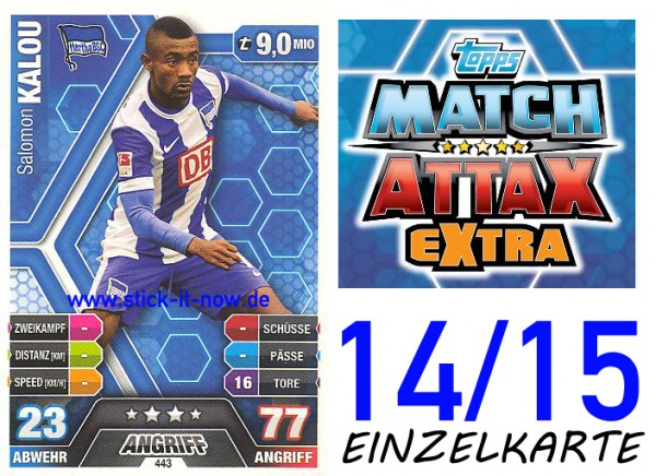 Match Attax 14/15 EXTRA - Salomon KALOU - Hertha BSC - Nr. 443