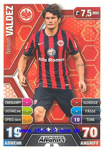 Match Attax 14/15 - Nelson VALDEZ - Ein. Frankfurt - Nr. 88