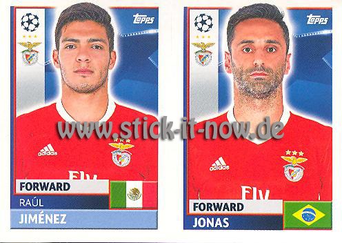 Topps Champions League Sticker 16/17 - Nr. BEN 18 + 19