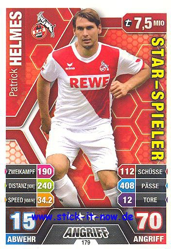 Match Attax 14/15 - Patrick HELMES - 1. FC Köln - Nr. 179 (Star-Spieler)