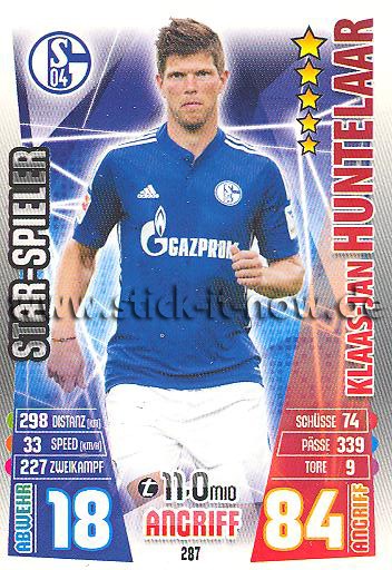 Match Attax 15/16 - Klaas-Jan HUNTELAAR - FC Schalke 04 - Nr. 287
