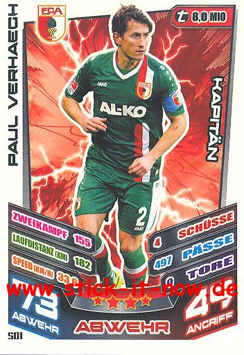 Match Attax 13/14 EXTRA - KAPITÄN - PAUL VERHAEGH - Nr. 501