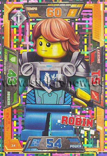 Lego Nexo Knights Trading Cards (2016) - Nr. 34 (Glitzer)