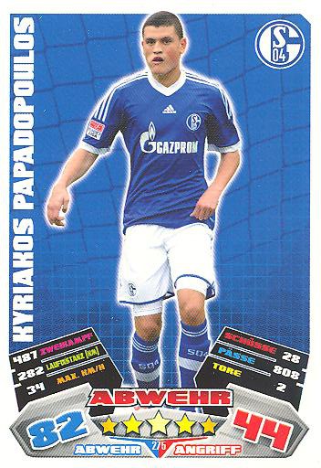 Match Attax 12/13 - Kyriakos Papadopoulos - FC Schalke 04 - Nr. 275