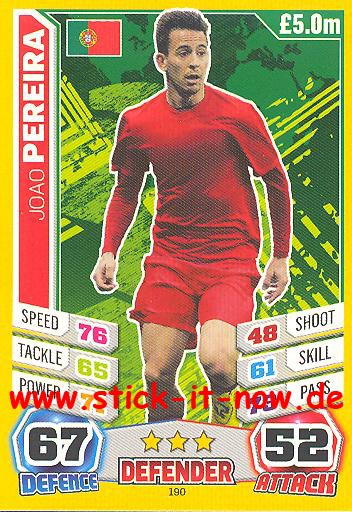 Match Attax "World Stars WM 2014" - JOAO PEREIRA - Nr. 190