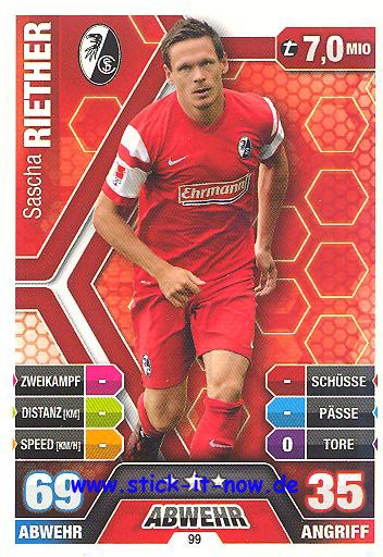 Match Attax 14/15 - Sascha RIETHER - SC Freiburg - Nr. 99