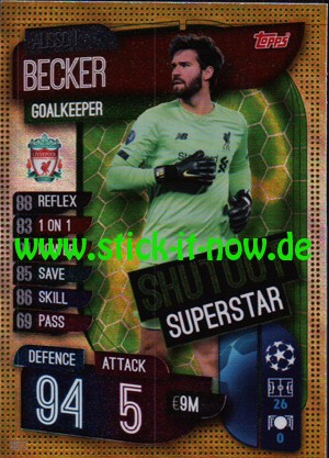 Match Attax Champions League 2019/20 "Extra" - Nr. SQ 2 ( Shutout Superstar )