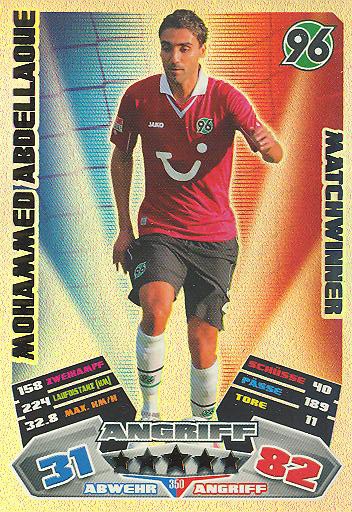 Match Attax 12/13 - Matchwinner - Mohammed Abdellaoue - Hannover 96 - Nr. 350