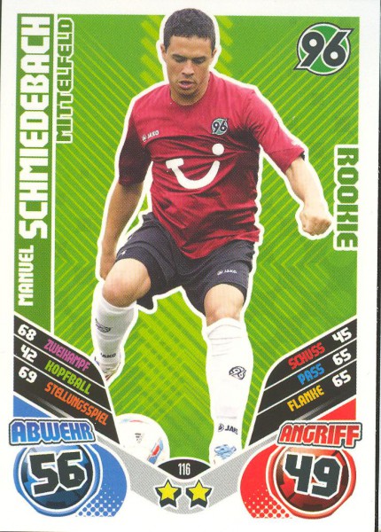 Manuel Schmiedebach - Match Attax 11/12 - Rookie