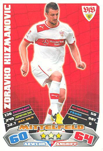 Match Attax 12/13 - Zdravko Kuzmanovic - VfB Stuttgart - Nr. 300