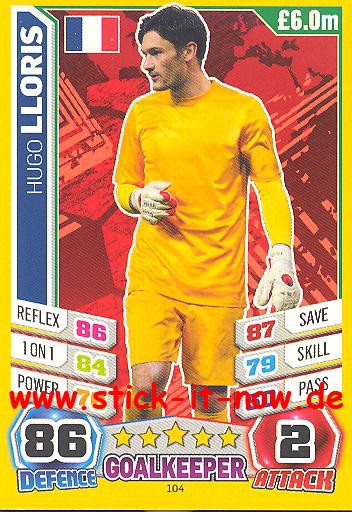 Match Attax "World Stars WM 2014" - HUGO LLORIS - Nr. 104